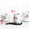 3.5oz Caffè Del Doge White Espresso Cups with saucer - Image 2